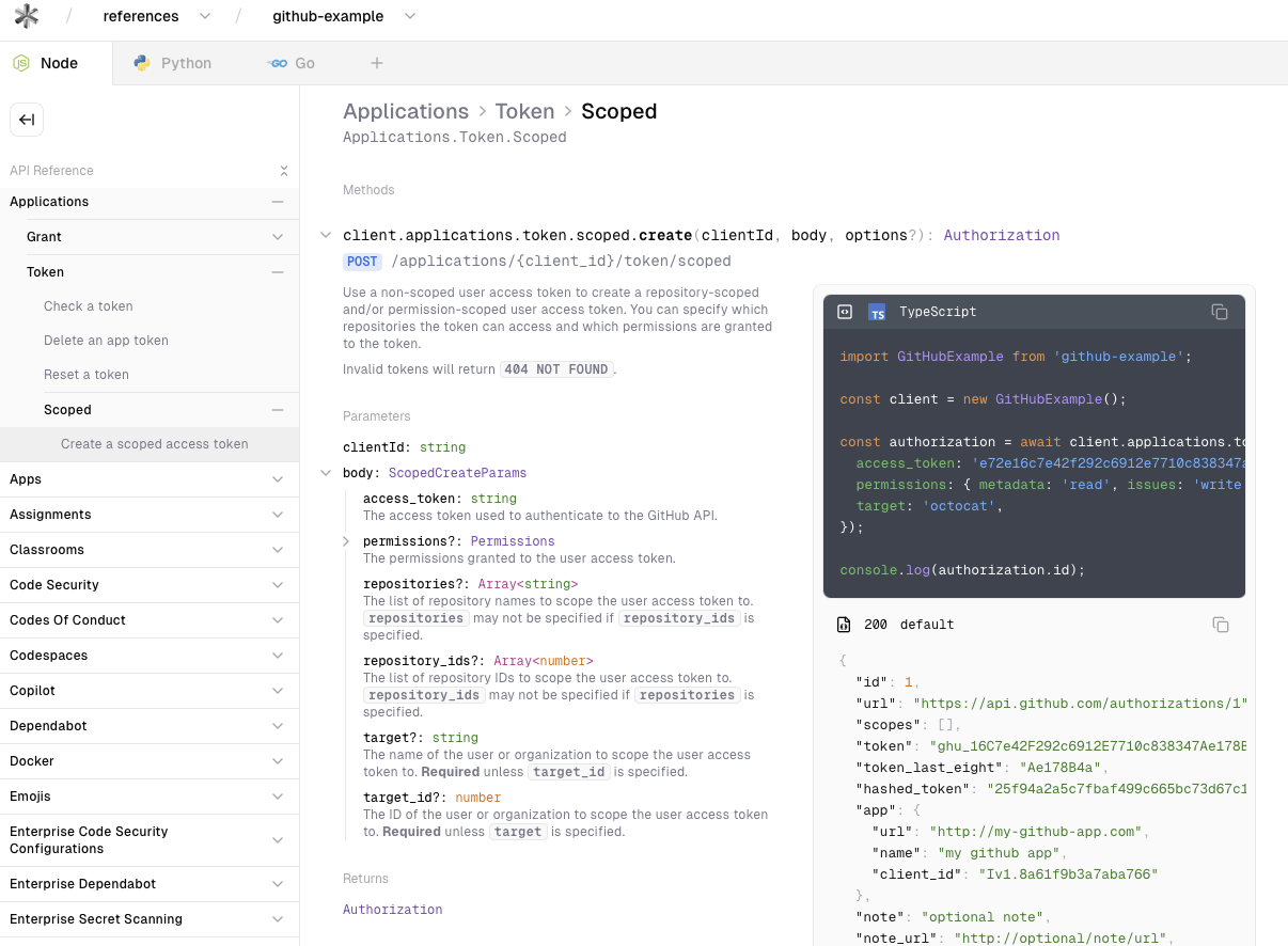 Stainless SDK Studio showing SDK preview